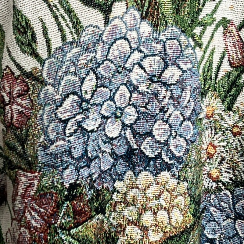 Giacca blazer arazzo cofano floreale pony dipinto vintage taglia donna piccola nonna