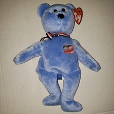 Ty Beanie Baby "America," a blue bear created to commemorate The 9/11 Attacks