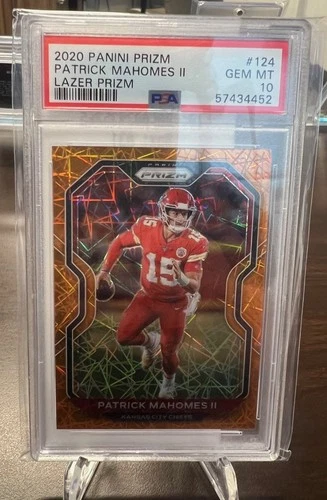 2020 Panini Prizm Lazer Prizm Patrick Mahomes II #124 PSA 10 GEM MT