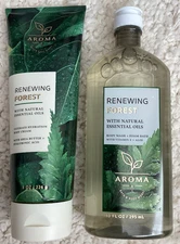 Bath & Body Works Aromatherapy~*Renewing Forest*~Body Wash & Body Cream