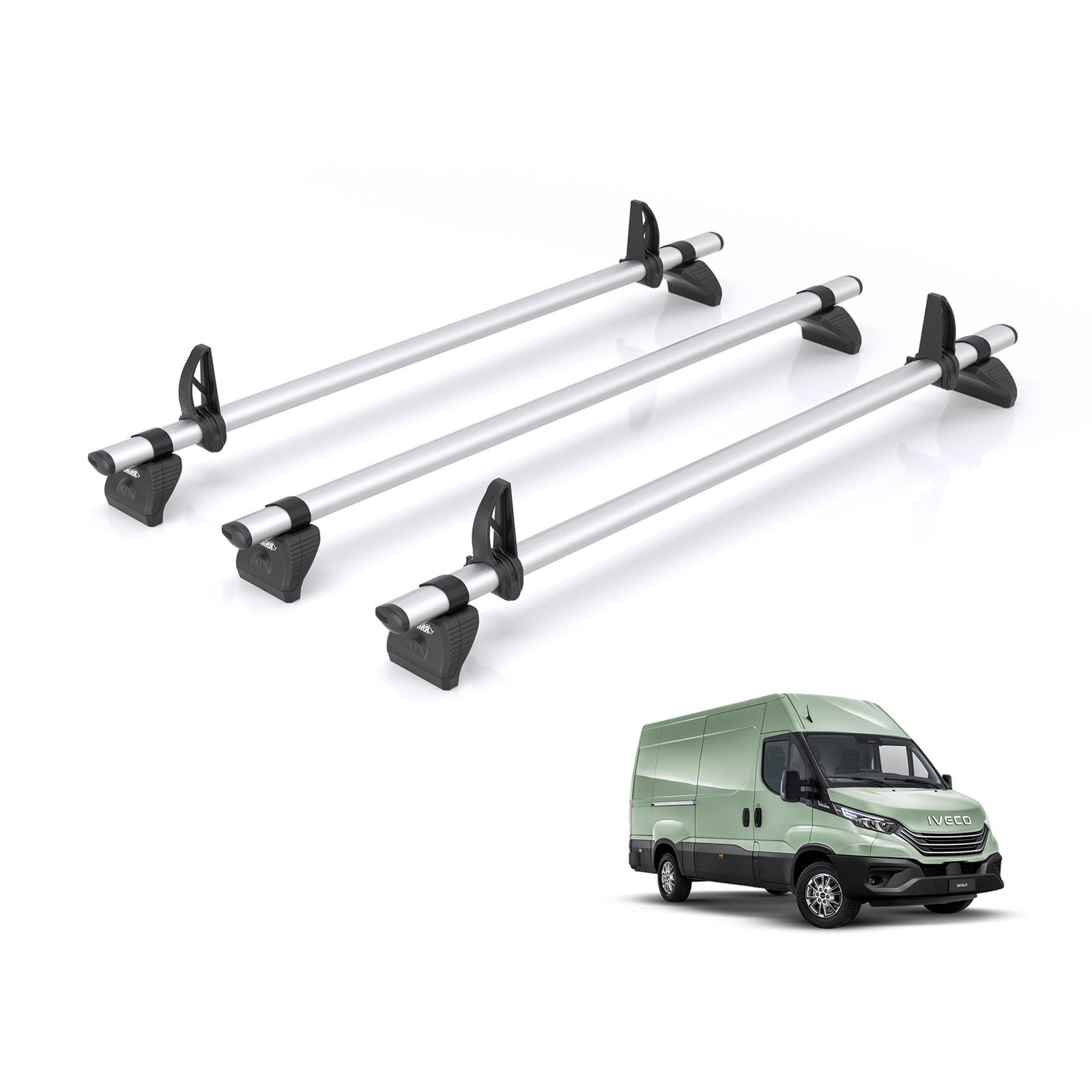Iveco Daily Roof Rack for 2014+ 3x Roof Bars - Rhino Pro
