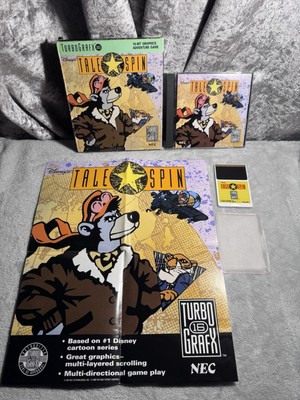 Tale Spin NEC Turbo Grafx 16 Hucard Spiel komplett mit Poster getestet & funktionsfähig