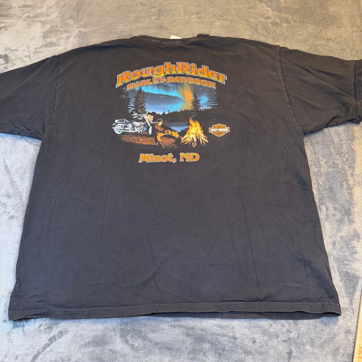 Harley Davidson Large Deuces Wild Graphic T Shirt Black Short Sleeve Mens XXL View 5