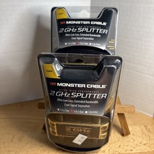 New 2X Monster Cable 2 GHz Three Way Splitter (1 in 3 Out)