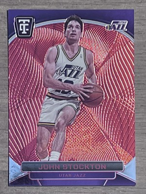 2024-25 Panini Totally Certified #192 John Stockton Red Platinum 