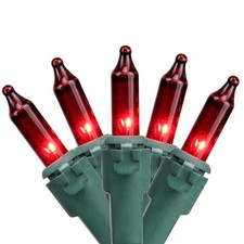 Northlight Set of 100 Red Mini Christmas Lights 2.5" Spacing - Green Wire