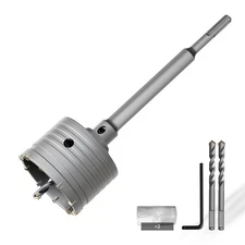 Concrete Hole Saw 3-11/32" (85mm) with 220mm SDS Plus Shank Connecting Rod