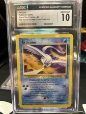 Pokémon Black Star Promo Articuno 2000 Error Illustrator CGC GM 10🐦💎