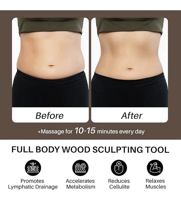 Wood Therapy Massage Tool for Sculpting, Cellulite Reduction, Lymphatic Drainage