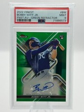 BOBBY WITT JR 2022 TOPPS FINEST GREEN REFRACTOR AUTO 82/99 PSA 9 #FA-BW JC