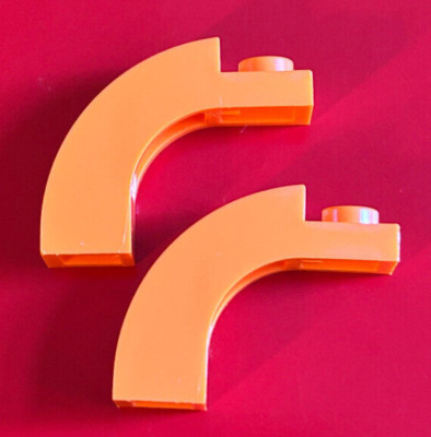 2 x Lego Bogenstein 6005 Orange Arch 1 x 3 x 2 Curved Top Brücke Bogen NEU