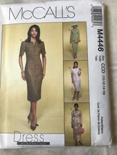 McCalls #M4446 ined Jacket Dress and Skirt Uncut Sizes 10 12 14 16