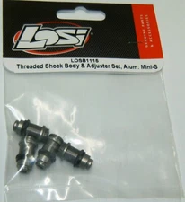 Team Losi Aluminum Threaded Shock Bodies Adjusters For 1/18 Mini Sprint LOSB1115