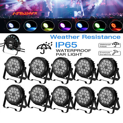 180W RGBW Par CAN Light Waterproof 18 LED DMX DJ Bar Disco Stage Lights Strobe