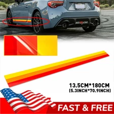Racing Plaid Side Door Fender Skirt Stripes Decal Stickers for Sport Race Car US