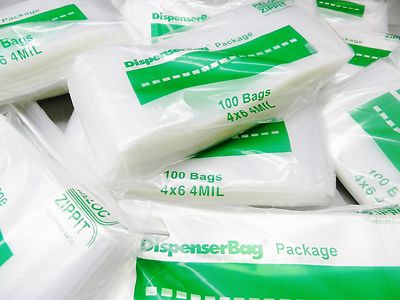 2000 Zippit Reloc 4x6 Clear 4 MIL Reclosable Thick 4mil Zip Seal Lock Bag 4 x 6''