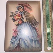 Christmas Decor Holiday VINTAGE STYLE Die Cut Cardboard 5 X 7