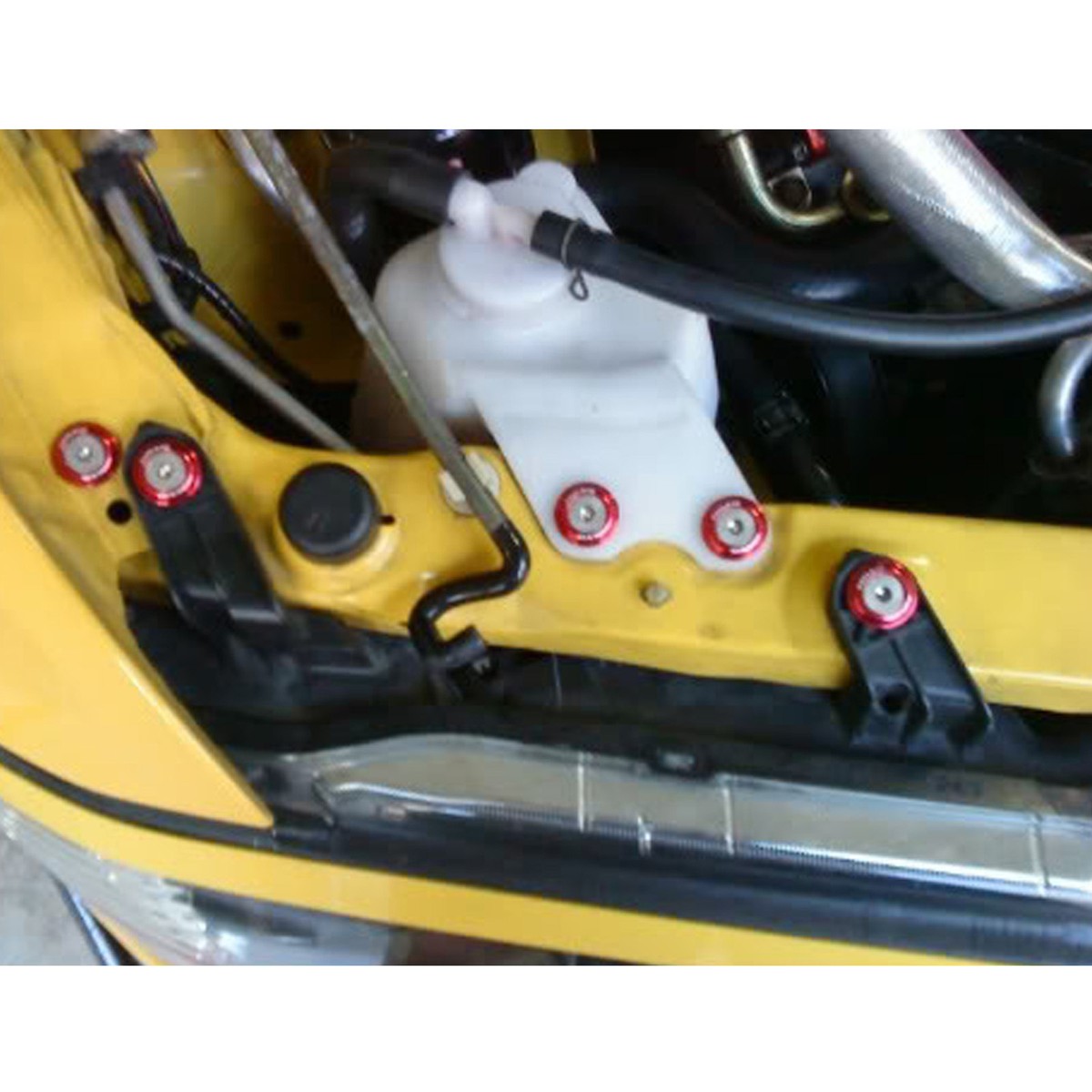 Custom Chrome Rear Fender Fenders 20Pcs M6x15mm Fender Bumper Washer Bolt Engine Bay Screw Kit For Acura Bumper Quick Release: For TSX RSX DC2 DC5 Integra DA MDX RDX(Red Chrome Front Car - Foto 11