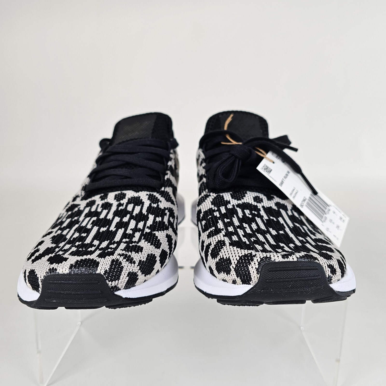 Adidas Originals Swift Run Shoes Women’s 8 Gray Leopard Print Running