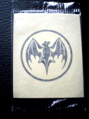 temporäres Tattoo von BACARDI - BAT - Motiv - Einmal Tattoo rund ca. 3,5 cm