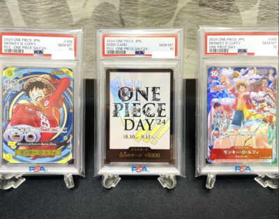ONE PIECE DAY’24 ルフィ PSA10 PSA10 2024 ONE PIECE LUFFY ONE PIECE DAY 24 set 3 japanese