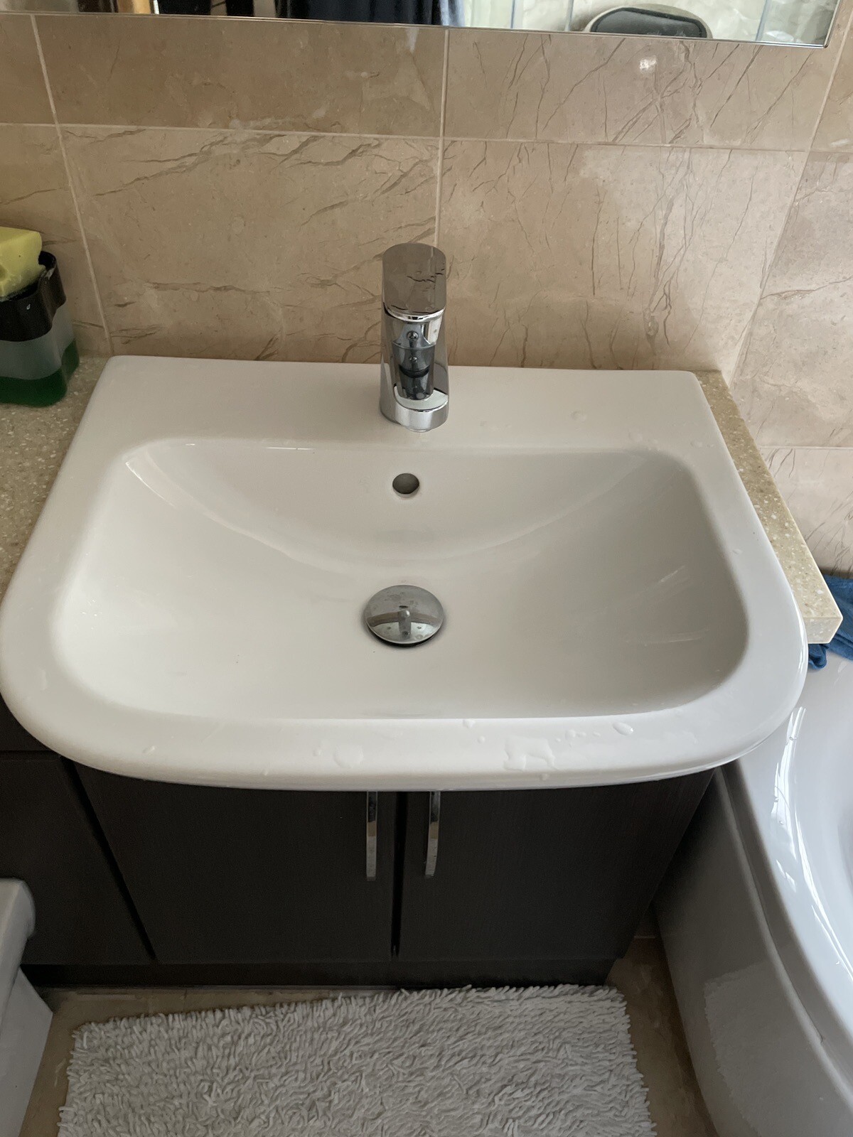 bathroom vanity unit with sink, tap and toilet eBay