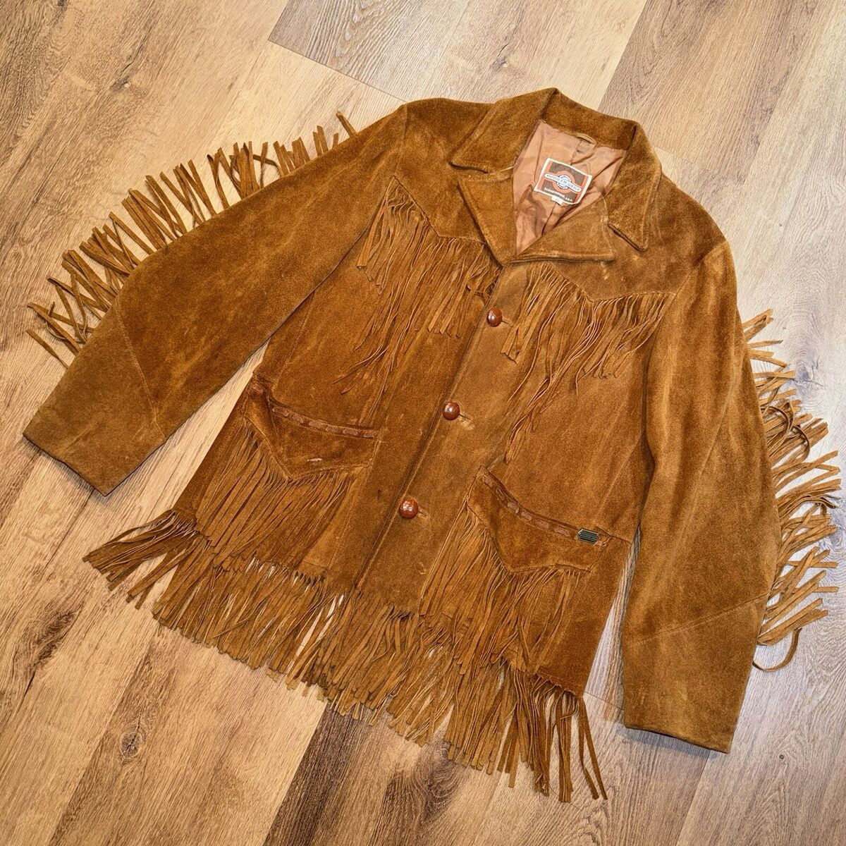 Vtg 60s 70s Pioneer Wear Jacket Mens 42 Fringe Suede Leather Vtg 60s 70s Pioneer Wear Jacket Mens 42 Fringe Suede Leather