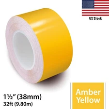 1-1/2" Vinyl Pinstriping Pin Stripe Styling Tape Decal Sticker 38mm AMBER YELLOW