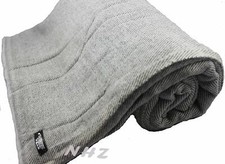 Exclusive Cashmere Extra Large Gray ColorThrow Blanket 90 108"Hand Made in Nepal