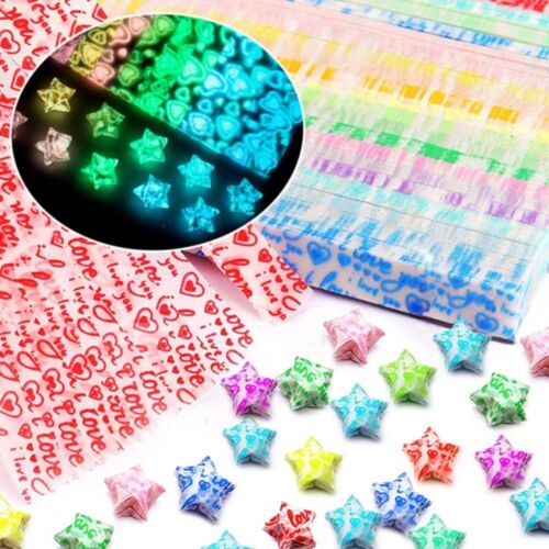 210x Origami Luminous Lucky Wish Star Paper Strips Glows in the dark Craft Gifts - Picture 1 of 21