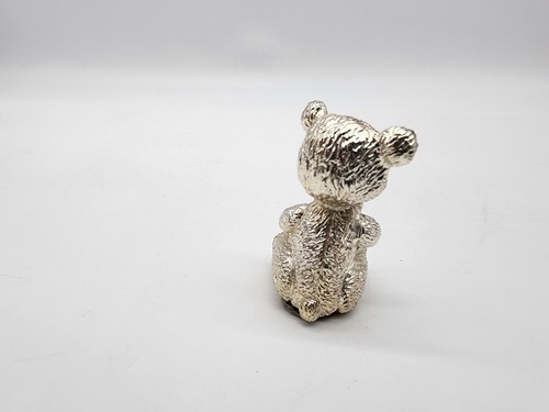 Statuina Orso in pregiato peltro con vaso di miele marcata - Foto 4 di 9