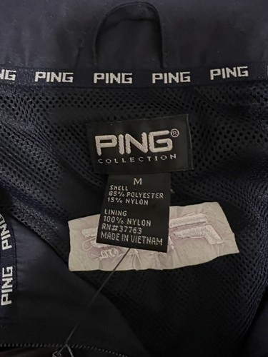 Ping Collection 1/4 Zip Pullover Windbreaker Rain Jacket NWT Size M Navy Color - Picture 9 of 11
