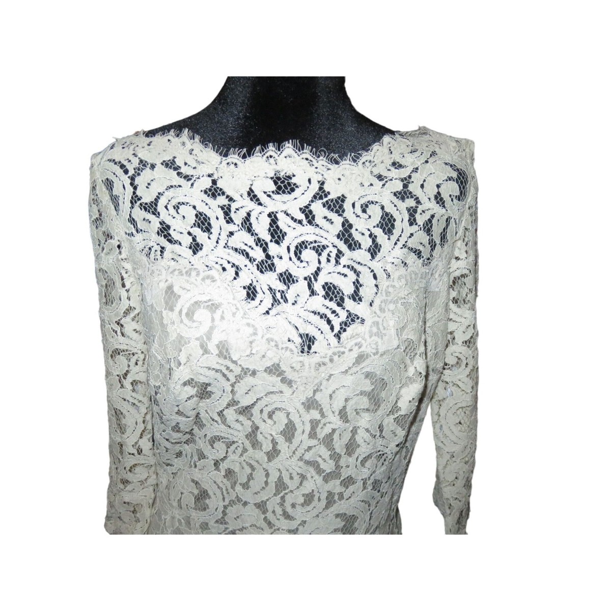 専用 orafu★自己紹介見て!! DECEMBER MAY ノースリーブ TADASHI Shoji Medallion Lace Two Ivory & Cream Mermaid Cut