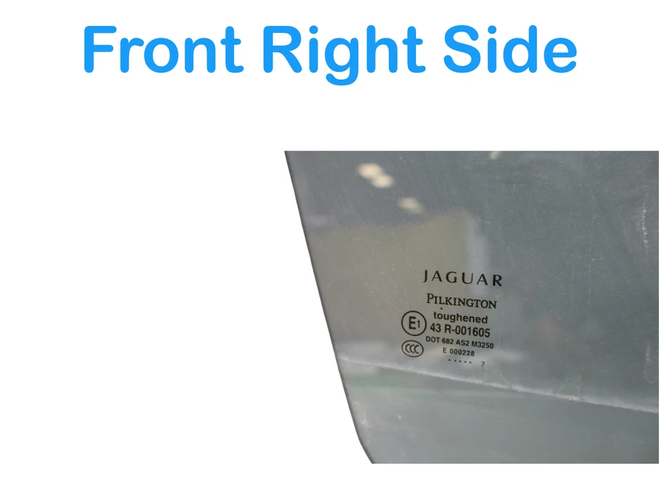 07-15 Jaguar XKR XK XKR-S X150 puerta delantera derecha pasajero lado ventana vidrio OEM Foto 3 de 4