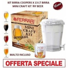KIT DI FERMENTAZIONE BIRRA COOPERS MINI  KIT BIY + MALTO X 13LT COMPLETO OFFERTA