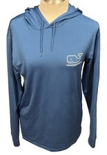 Vineyard Vines Hoodie Tee Performance Pullover Women s Blue Long Sleeve XS EUC