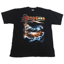 Vintage Symphony X Men's Gigantour 2005 North America Black T-Shirt Size XL
