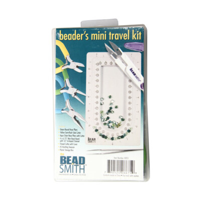 BeadSmith  Beader's Mini Travel Kit with Pliers Pinzette Bead Board Aufbewahr...