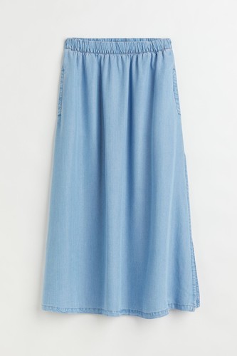 H&M Long Denim Tencel Skirt, size 16, NWT - Picture 6 of 7