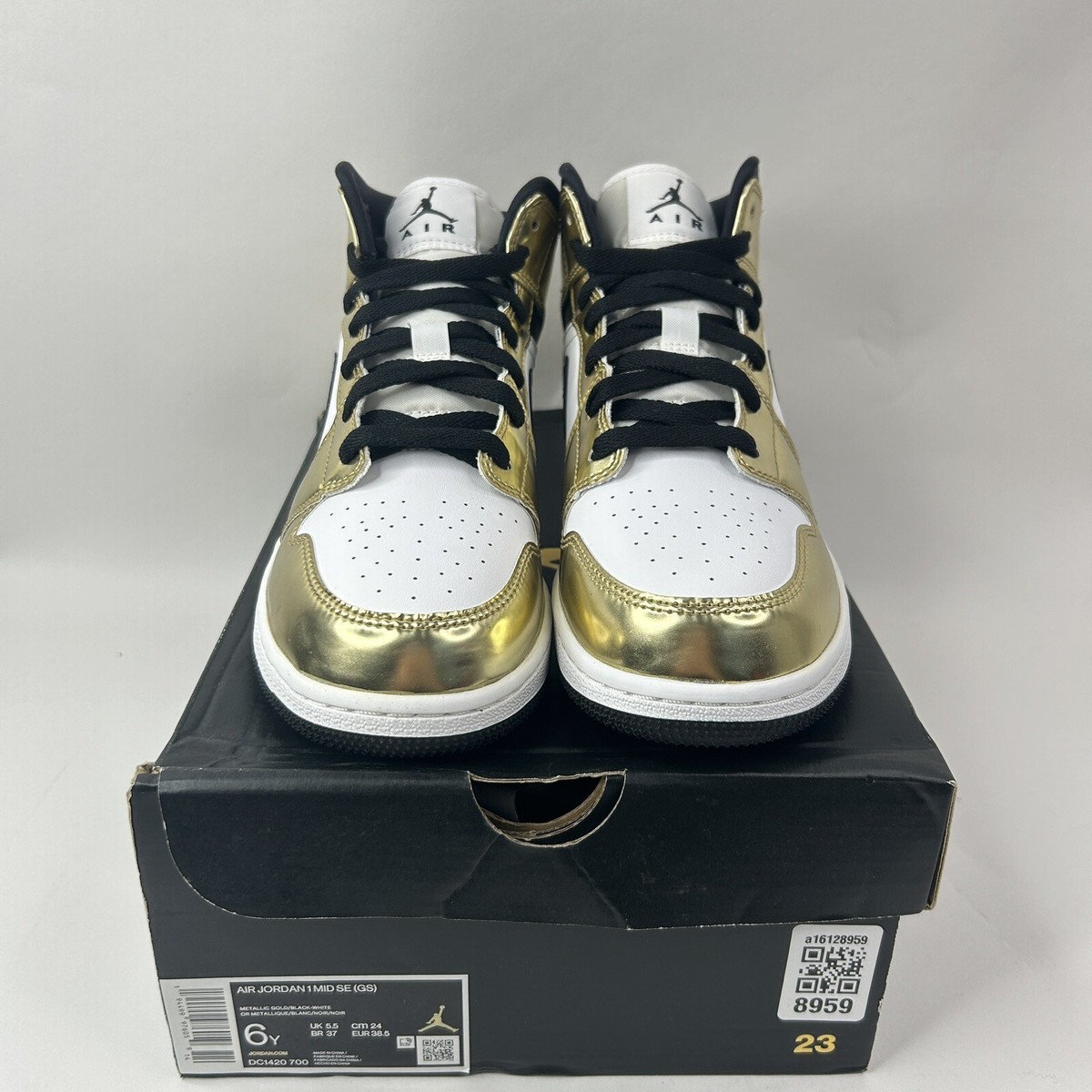Nike Air Jordan 1 Retro Mid SE “Metallic Gold” DC1420-700 6Y