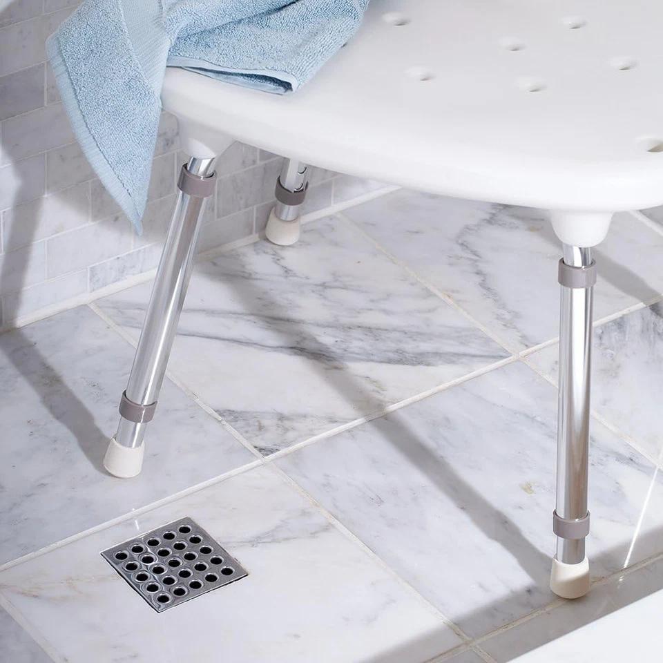 Softtouch 7/8 Pulgadas Goma Plegable Metal Silla Pata Tapa Repuesto Blanco, 4 Piezas Foto 4 de 4