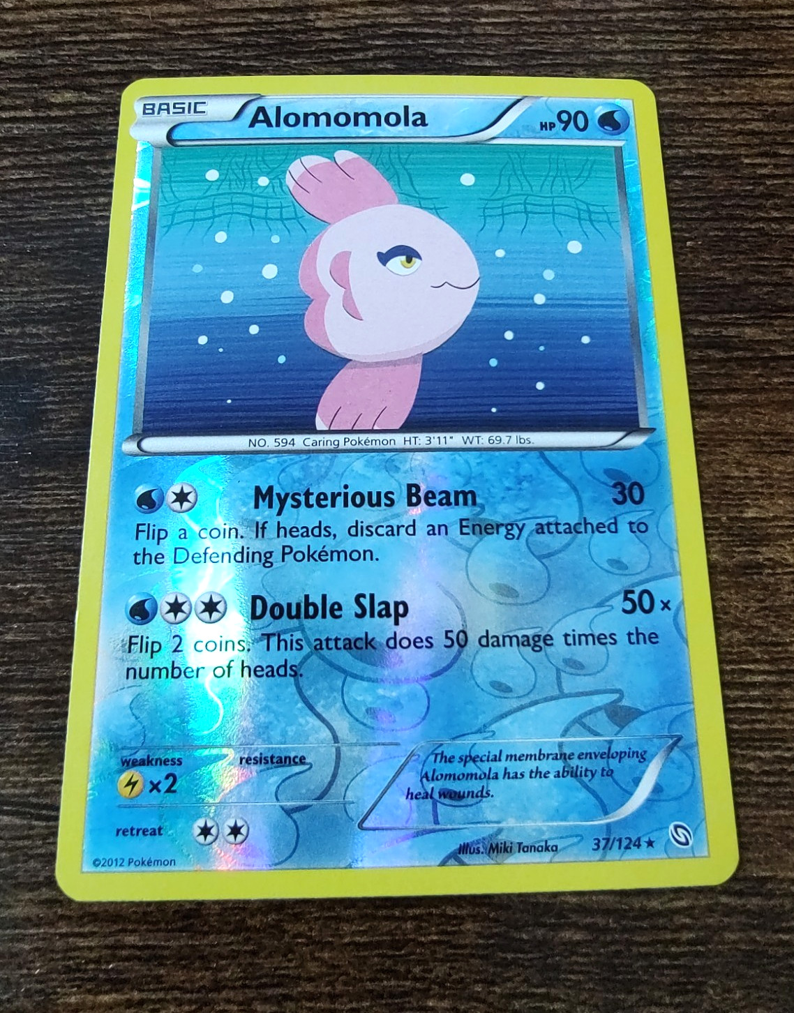 Pokemon Dragons Exalted Alomomola 37/124 Reverse Holo Card NM