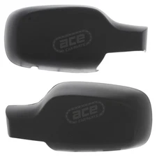 Wing Door Mirror Covers Caps Renault Clio Mk3 2005-2009 Black Pair Left & Right