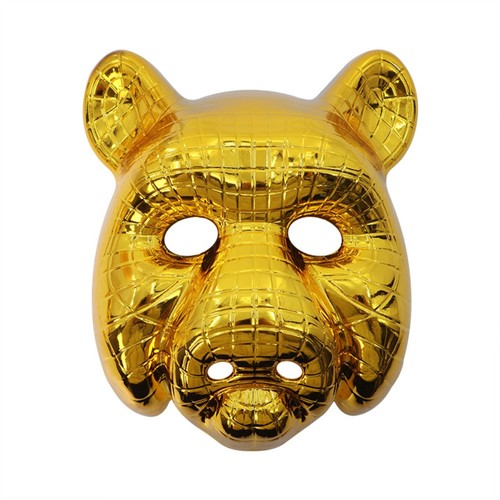 Plastic Full Face Mask Golden Masquerade Props Creative Animal Mask Fans - Picture 15 of 15