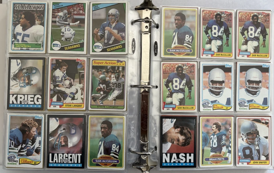 Seattle Seahawks Football Cards 1979 - 1986 Topps & Fleer (Lot sale) - Image 3 of 4