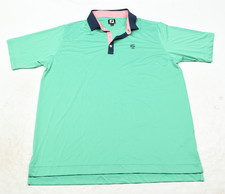 Footjoy Polo Shirt Mens XL Green Short Sleeve Stretch Pullover Classic Fit Golf