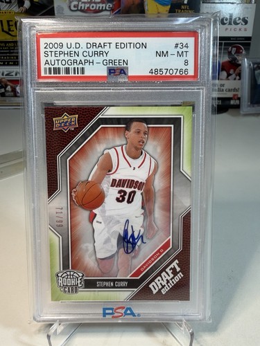 Stephen Curry [Autograph Green] #34 2009 Upper Deck Draft Edition card