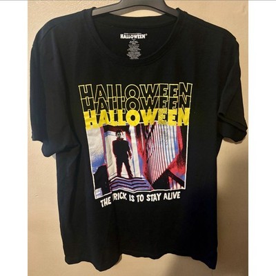 Halloween  The Trick is to Stay Alive  T-Shirt - XL