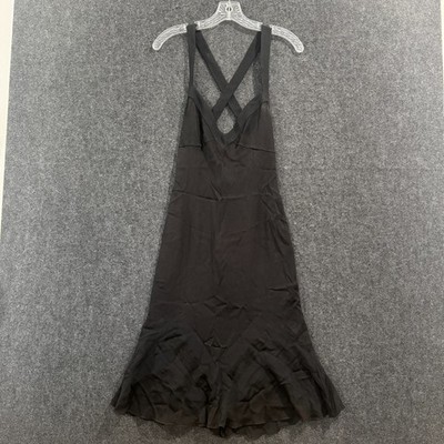 Christian Dior John Galliano Dress FW 2004 Women's US 8 F40 Black Bias Cut Zip