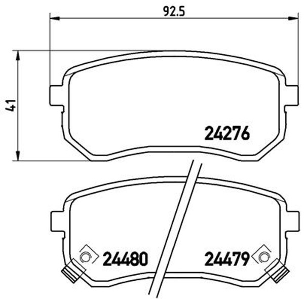 Brembo Bremsbelagsatz Scheibenbremse Prime P 30 033 FüR Hyundai KIA Picanto I10-image